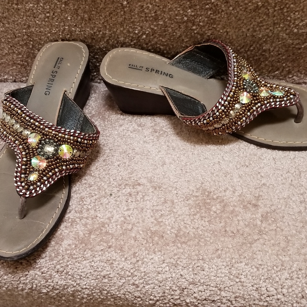Bejeweled sandals